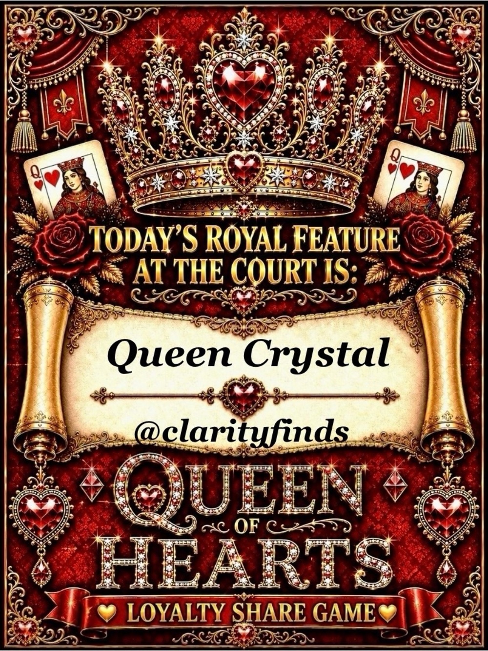 TUESDAYS QUEEN IS CROWNED 👑❤️ PLEASE SHARE 20 FOR OUR QUEEN 👑❤️ THK U 4 SHARING